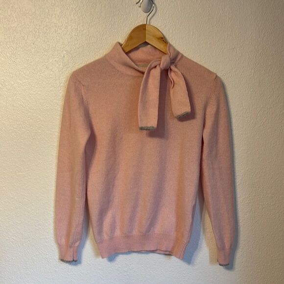 Jumper 1234 Tie Neck Cashmere Sweater size 4 - Picture 1 of 6